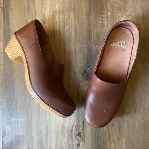 Dansko Brown Leather Clogs